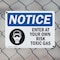 Signmission Enter At Your Own Risk Toxic Gases OSHA Notice Sign, Plastic, 10in W x 7in L, 2PK OS-2PACK-NS-P-710-L-12069 - alternate 7